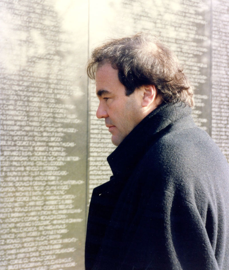 Oliver Stone at the Vietnam War Memorial
